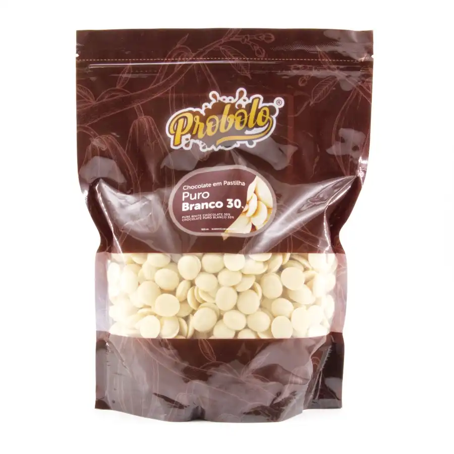 Chocolate Puro, em Pastilha, Branco