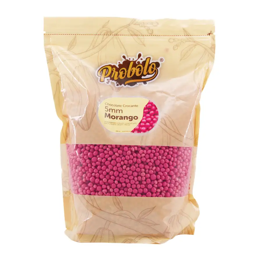 Chocolate Crocante Morango 5mm - 1kg