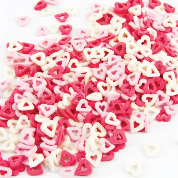 Sprinkles de Açúcar Corações Recortados - 1kg