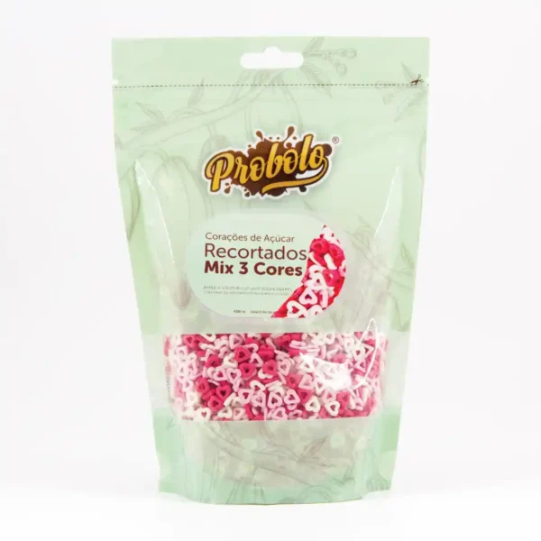 Sprinkles de Açúcar Corações Recortados - 250g