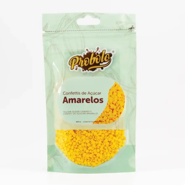 Sprinkles de Açúcar Confettis Amarelo - 60g