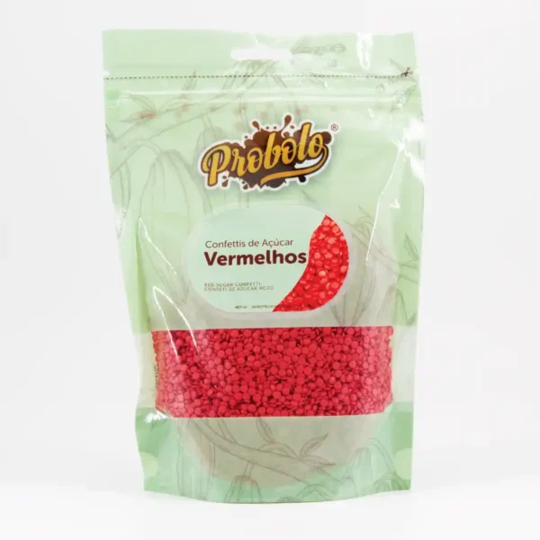 Sprinkles de Açúcar Confettis Vermelho - 250g