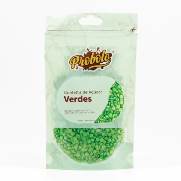 Sprinkles de Açúcar Confettis Verde - 60g